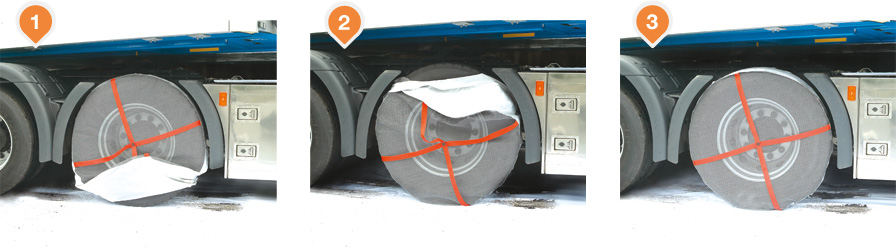 Autosock Fitting Instruction Images