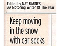 AutoSock snow socks for cars, vans and trucks (HGVs) in the news/press