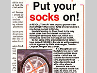 AutoSock snow socks for cars, vans and trucks (HGVs) in the news/press