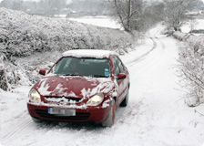 Ford using AutoSock snow socks