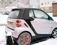 Smart Car with AutoSock on